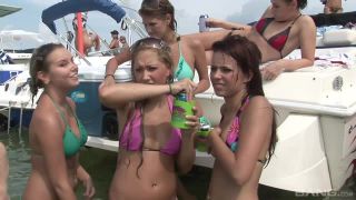 Watch A Hot Group Of Horny Lesbians Playing Out In The Water Together Public!-0