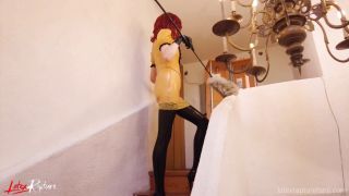 Horny latex maid.-6