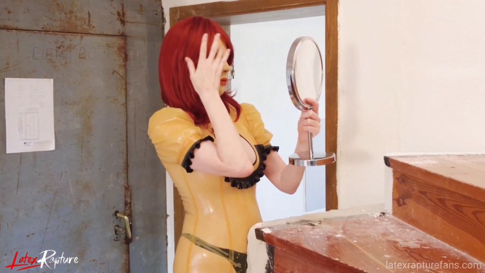 Horny latex maid.