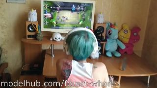 Anal fisting while playing video game BDSM!-3