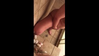 horny mom fingering pussy in the shower. hidden cam-3