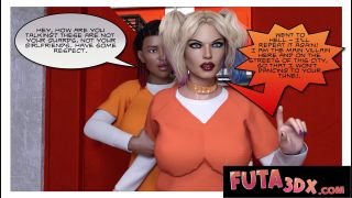 Hot Blond Futa3DX - Hot Blonde Gets Fucked In Threesome Prison Futa Style-1