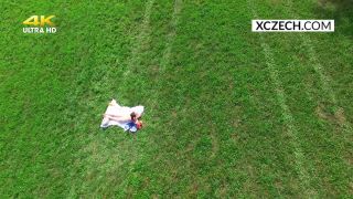 Teen Christine Is Masturbating Outdoor And Aerial Drone Watching Her.-9