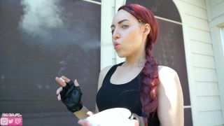 Mila Rose - Lara Croft's Smoking JOI - Smoking-9