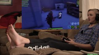 xxx video clip 13 White girls feet | foot tease pov | gamer girl plays fortnite! barefoot joi | play | fetish porn foot fetish homemade-4