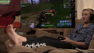 xxx video clip 13 White girls feet | foot tease pov | gamer girl plays fortnite! barefoot joi | play | fetish porn foot fetish homemade-8