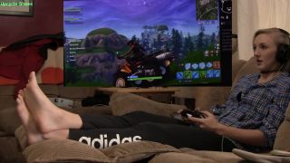 xxx video clip 13 White girls feet | foot tease pov | gamer girl plays fortnite! barefoot joi | play | fetish porn foot fetish homemade-9