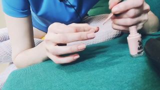 Russian Pantyhose I Painted My Nails. Asmr-2