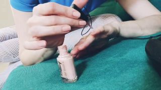 Russian Pantyhose I Painted My Nails. Asmr-3