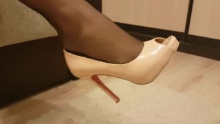 gay foot fetish sex fetish porn | Shoes – Rina Foxxy – red toes, nylon feet | pantyhose porn-0