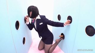 Reducing Mosaic HJMO-407 憧れのキャビンアテンダントが壁から飛び出る生チ●ポ10本早抜きチャレンジ！！ 30分以内に全て射精できたら賞金ゲット！！イカせられなかったら残ったチ●ポと生中出しSEX！！-3