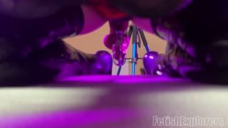 Anal Milking Locked in Chastity, Dressed in Latex, and Fisted Until He Cums From His As-6