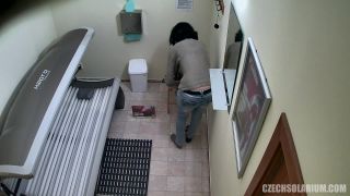 Voyeur hidden camera in Czech Solarium – slim milf came to solarium Voyeur!-9