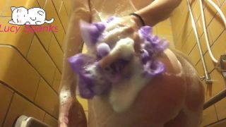 adult xxx video 11 LucySpanks – Public Shower Fun, smoking fetish sex on femdom porn -3
