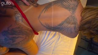 ofguto - Latina Girl with Big Round ASS with a lot of tattoos doing deep anal scene. Creampie!-2