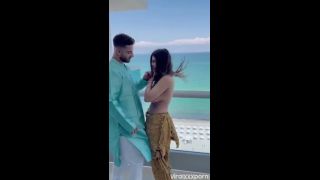 Meetii Kalher Meetii Kalher Blowjob and Pussy Fuck on Balcony Onlyfans Video  pussy fucking-1