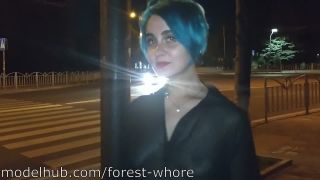 Forest Whore - Night walk and sex with real stranger  | extreme | femdom porn femdom tied handjob-5