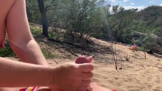 Outdoor Nude Handjob Slow Motion Cumshot-2