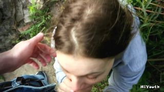Russian Slut Make Blowjob Outdoor After University  Hiyouth.-4