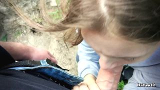 Russian Slut Make Blowjob Outdoor After University  Hiyouth.-6