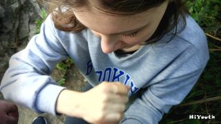 Russian Slut Make Blowjob Outdoor After University  Hiyouth.-8