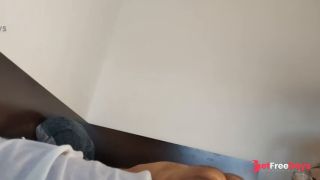 Amateur couple crazy sex in bedroom. Hairy pussy wife, big ass, big tits. Amateur couple taking bath-9