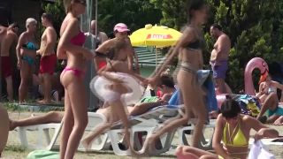 Hot friends looking fuckable at a swimming pool Voyeur!-7