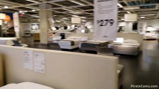 MyFreeCams Webcams Video presents Girl BRITKITTY in Public flashing in IKEA webcam -1