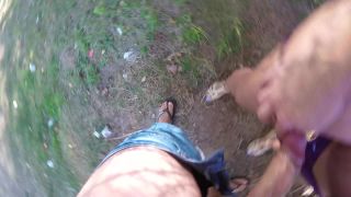 Public Sex In A Park Ends With Lots Of Cum In Her Panties  Caught Twice 1080p-8