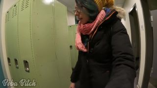 online adult video 4 Boba Bitch – Oiled and Butt Plugged in Gym Locker Room - boba bitch - public mom feet fetish-0