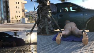 Ivy RosesLaying Blindfolded In Sidewalk-5