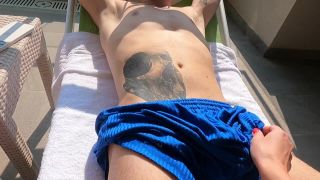 Italian Slut Gives Blowjob On The Balcony Of The Seaside Villa Swallow Everything 1080p-1