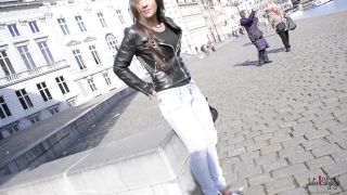 Julie Skyhigh, Pantyhose, Stockings, Leggings - Walking in Gent with jeans and So kate Louboutin [foot fetish] - (Feet porn)-8