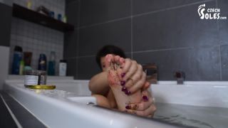 Czech SolesSensual Bath Foot Teasing And Her Soft Feet Peeling, POV (Foot Tease, Colorful Soles, Foot Worship) - 1080p-7