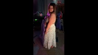 Solo Female Micro Bikini with Skirt and Vibrating Lace Panties - Two Clitoral Orgasms - BBW Masturbation-1