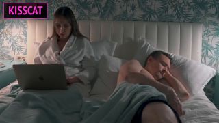 Get S2E5: Step mom helps to cum step son in share bed while working till get pussy creampie and facial-3