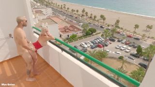 free video 2 Mya Quinn – Sex on the Balcony – Outdoor Blowjob Cum | outdoor public blowjobs | public family fetish-5