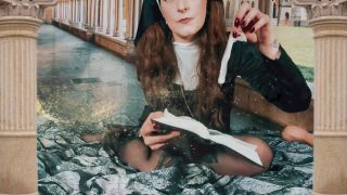 online clip 46 Infinitywhore0 - Horny Nun Desecrates Her Holy Bible and Crucifix - dirty - cumshot latex fetish clothing-9