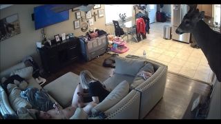 Living Room Handjob MILF Wife Ip Cam Hack Voyeur!-6