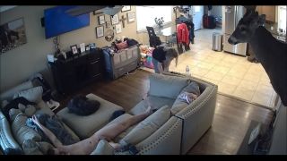 Living Room Handjob MILF Wife Ip Cam Hack Voyeur!-7