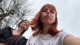 free adult clip 47 Petite Princess FemDom – Bully Girls Spit On You And Order You To Lick Their Dirty Sneakers – Outdoor POV Double Femdom | femdom | pov nun fetish-5