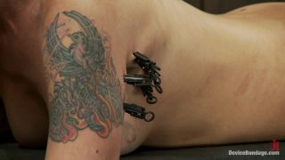 Hot Blond BDSM Slave get bound in hard metal Brutally fu...-4