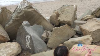 Blonde Outdoors Date on Central Cali Beach UltraHD 4K Scene-1