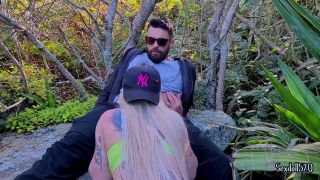 Cumshot Slut Deep Throat Blowjob Outdoors for a Stranger!-5