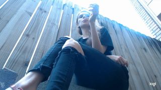 Human Ashtray Outdoor Humiliation - Smoking-3