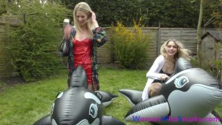 Inflatable Popping Chain Smoking With Chloe Toy And Rebecca Leah - WomenWhoSmoke.-3