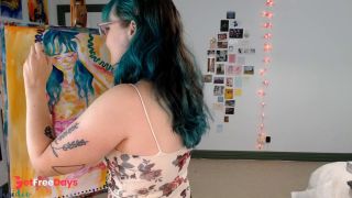 Painting another self portrait   -9