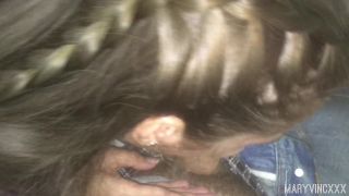 Teen makes a Public Blowjob in the Train  MaryVincXXX! PUBLIC - www.LOVELY-MILF.com Video-3