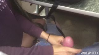 Teen makes a Public Blowjob in the Train  MaryVincXXX! PUBLIC - www.LOVELY-MILF.com Video-5