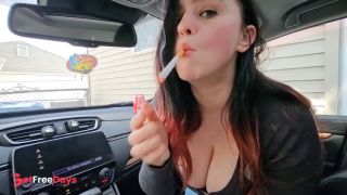 POV First Date Cigarette Smoking Car Blowjob-2